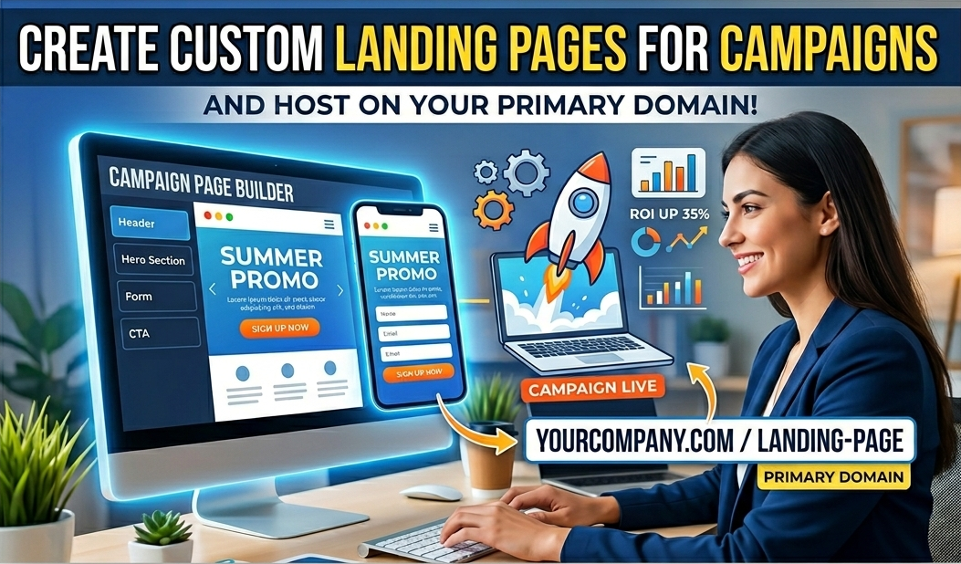 AI Landing Page Builder for Marketing. Live On Your Domain, No Dev Required